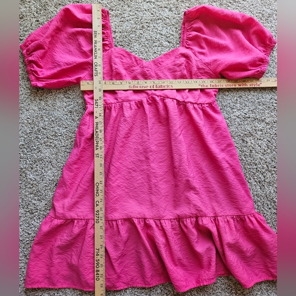 Nine West Baby Doll Mini Dress Hot Pink XL - Picture 9 of 10